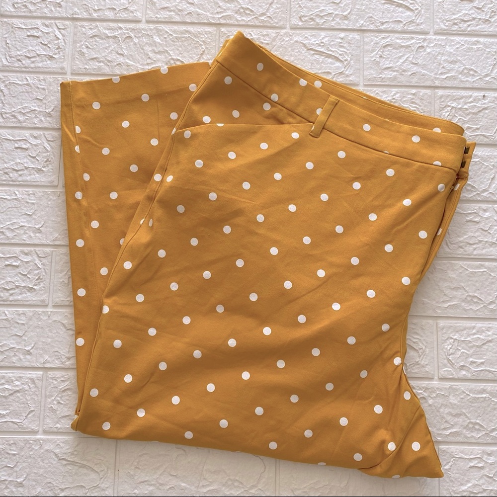 Mustard Yellow polka dot pixie pants